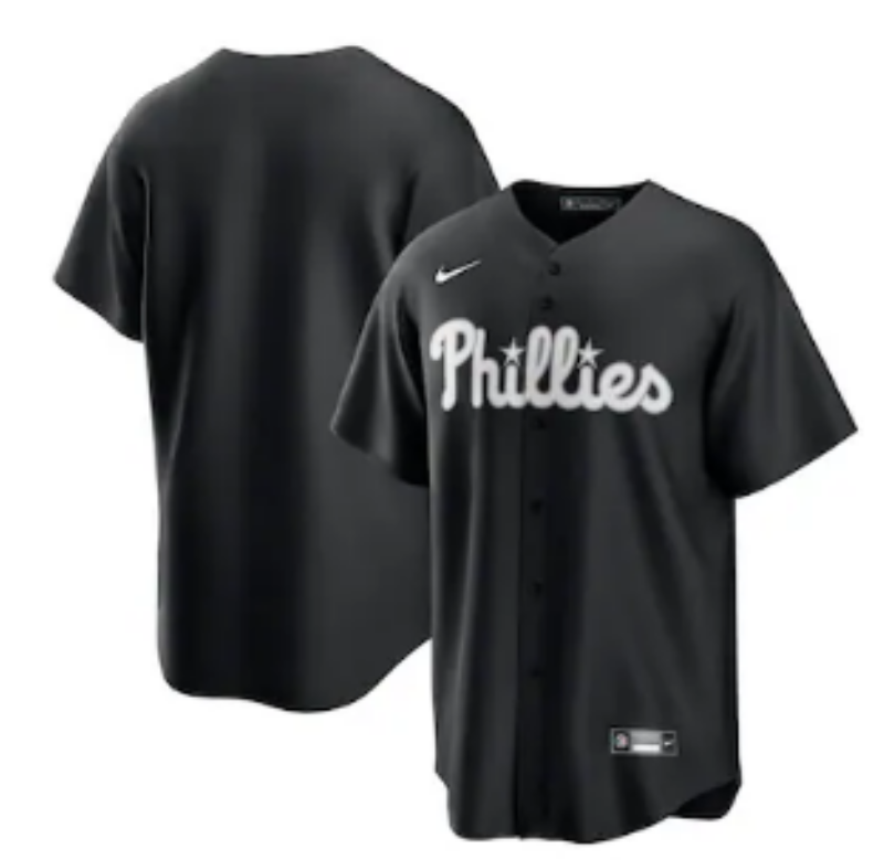 Men Philadelphia Phillies blank Black Seventh generation Joint Name Nike MLB 2025 Jersey style 9->houston astros->MLB Jersey